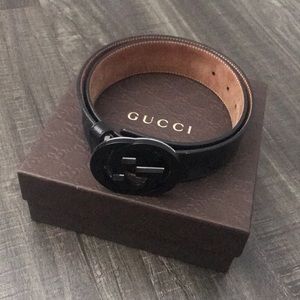 Black Gucci belt size 32